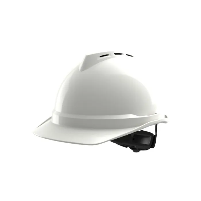 MSA V-Gard® 500 Hard Hat Cap Style - Vented - White - Fas-Trac III PVC