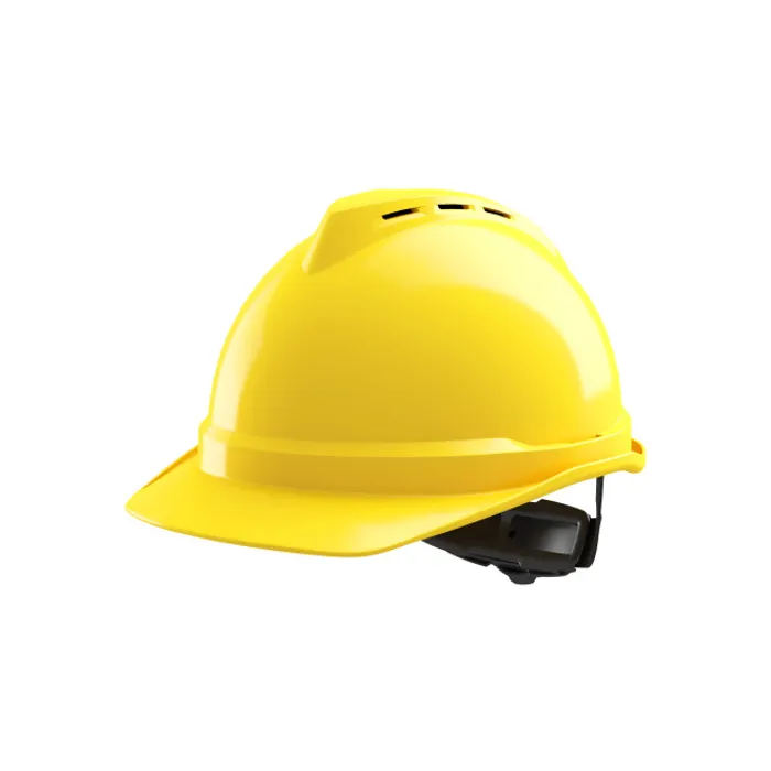 MSA V-Gard® 500 Hard Hat Cap Style - Vented - Yellow - Fas-Trac III PVC