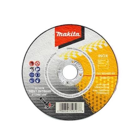 Makita Thin Cut-Off Wheel for Stainless Steel & Metal, 100 × 1.0 × 16 mm, WA46R, D-75518