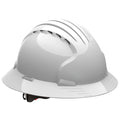 JSP EVO 6161 Full Brim Safety Helmet, White, Wheel Ratchet, Non-Vented, AJP170-000-104