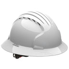 JSP EVO 6161 Full Brim Safety Helmet, White, Wheel Ratchet, Non-Vented, AJP170-000-104