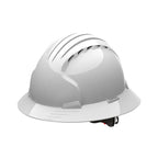 JSP EVO 6161 Full Brim Safety Helmet, White, Wheel Ratchet, Non-Vented, AJP170-000-104