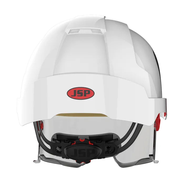 JSP EVO® VISTAlens® White Safety Helmet with Integrated Smoke Eyewear – AMA170-005-F00