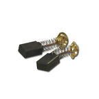Two electric charcoal briquette molds with black rectangular blocks, silver metal springs, and brass screw caps, shown on a plain white background.