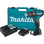 Makita Cordless Impact Driver Drill 10mm, For Masonry, Steel, Wood, 12V, 1.3kg HP333DWAE