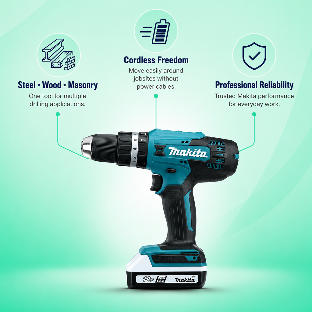 makita cordless drill key specification