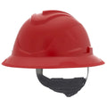 MSA V-Gard C1™ Full Brim Hard Hat, Red, Non-Vented, Fas-Trac III, ReflectIR™, 10215838