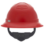MSA V-Gard C1™ Full Brim Hard Hat, Red, Non-Vented, Fas-Trac III, ReflectIR™, 10215838