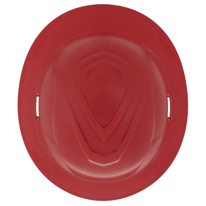 MSA V-Gard C1™ Full Brim Hard Hat, Red, Non-Vented, Fas-Trac III, ReflectIR™, 10215838