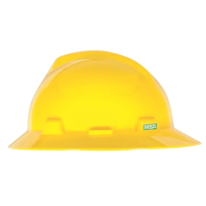 MSA V-Gard® Full-Brim Hard Hat - Yellow