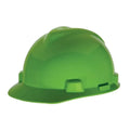 MSA V-Gard Hard Hat Shell, Green, Half-Brim, Cap Style, 463445