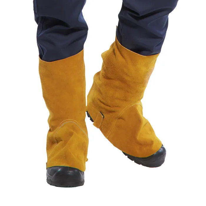 Portwest SW32 FR Leather Welding Boot Cover, Tan, 36 cm, EN ISO 11611 Class 2 A1