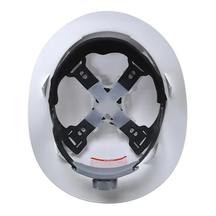 Portwest PS52 Full Brim Safety Helmet, White, 4-Point Ratchet Suspension, 52–63 cm
