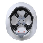 Portwest PS52 Full Brim Safety Helmet, White, 4-Point Ratchet Suspension, 52–63 cm