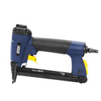 A blue and black pneumatic nailer with yellow accents, branded Rapid and Airtac PS111, shown from a side profile on a white background.
