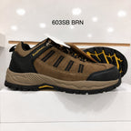 ROAD MATE RM-603 BRN Safety Shoes, Cow Suede & Mesh, Steel Toe