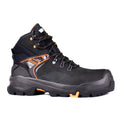 BASE T-Rex Mid Safety Boots, S3S HRO CI HI LG SC FO SR, Black/Orange, B1601