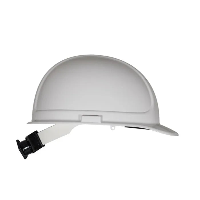 OBERON Slotted Hard Cap - White - Polycarbonate - 6-Point Ratchet Suspension