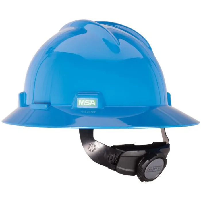 MSA V-Gard Full Brim Safety Helmet Shell Only, Blue, 86774