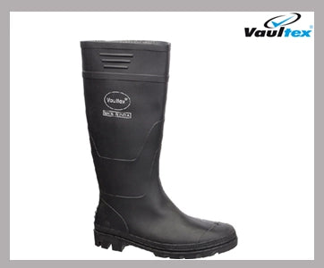 Vaultex PKN PVC Protective Gumboot, Black, 15 Inch, Sizes 38–46