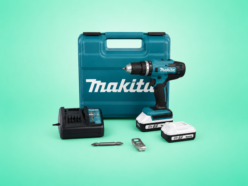 Makita Cordless Drill, For Steel / Wood / Masonry, 13 mm, 18 V, 1.8 kg HP488D002 &mdash; box contents