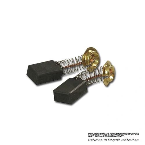 Two electric heating coil elements with black carbon blocks and gold-plated springs, shown on a white background with a small disclaimer text in the bottom right corner.